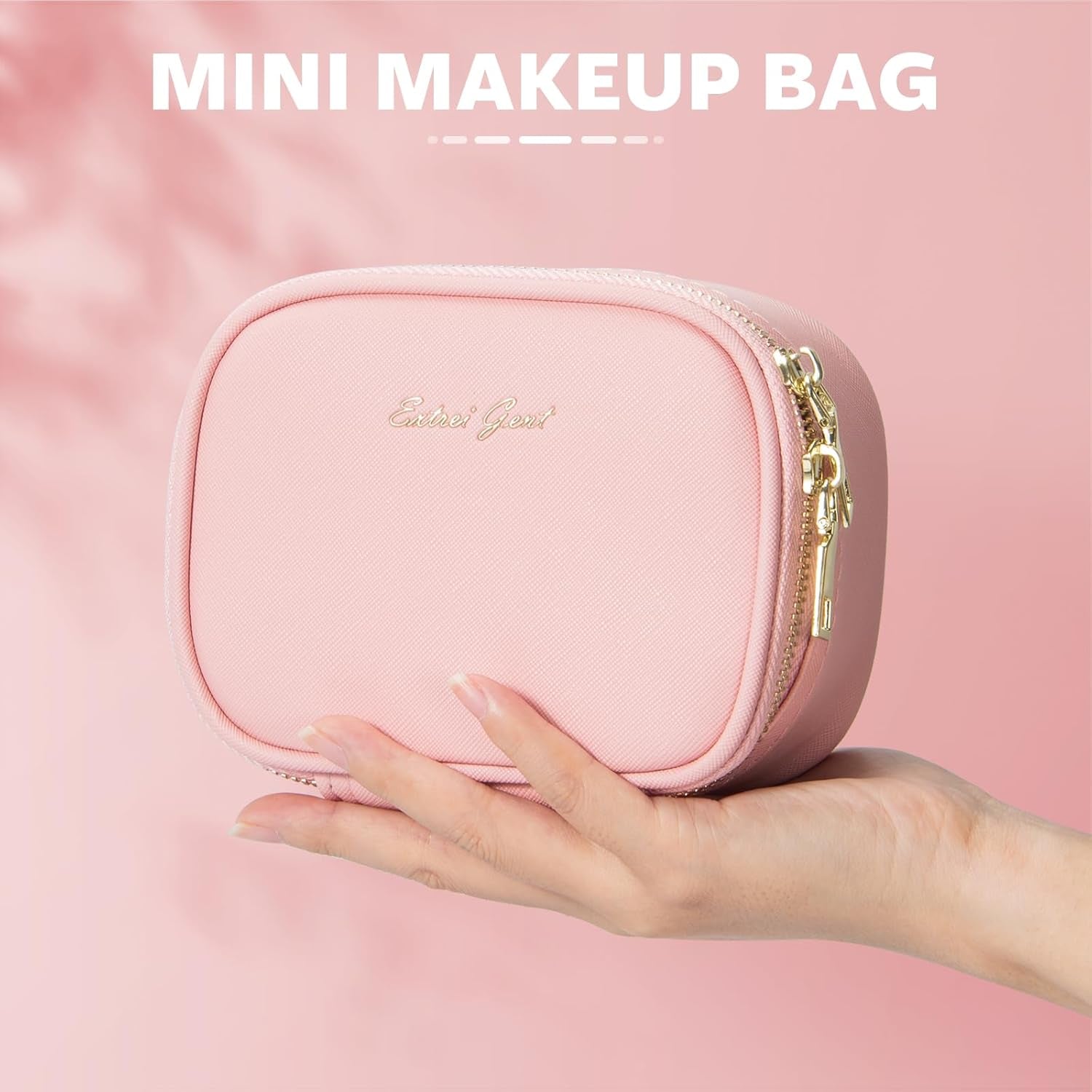 Chic Mini Makeup Bag with LED Mirror - Travel-Friendly Cosmetic Organizer with Adjustable Light Modes for Effortless Touch-Ups