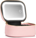 Chic Mini Makeup Bag with LED Mirror - Travel-Friendly Cosmetic Organizer with Adjustable Light Modes for Effortless Touch-Ups